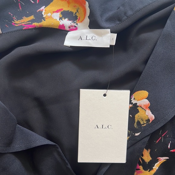 A.L.C. Lucia Floral Print Cold Shoulder Dress - 6 - Picture 6 of 6